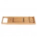 Multifunctional Bathroom Telescopic Bathtub Rack Bamboo Bath Caddy Glass Holder Soap Tray Over Bathtub Rack Support