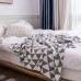 130 160cm Soft Cotton Warm Blanket Geometry Knitted Bedspread for Sofa Chair Car and Home Textile