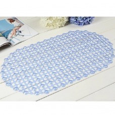 7 PCS Waterdrop Bathroom Mat with Suction Cup Massage Foot Mat Bathtub Anti  slip Mat  Transparent Blue