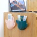 4 PCS Cactus Shape Punch  Free Toothbrush Toothpaste Storage Rack Bathroom Wall Suction Dental Holder  Random Color