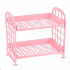 Double  layer Hollow Rack Multi  functional Plastic Shelf Desktop Organizer Bathroom Kitchen Storage Rack Holder Shelf